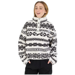 Hanorac femei Fundango Pacha Fleece Jacket alb/negru inka