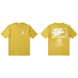 Tricou bărbați Vans Stacked Hi SS Tee galben Dusty Gold