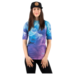 Tricou funcțional femei Drexiss All Mist Violet Merino Active albastru/violet