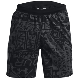 Pantaloni scurți bărbați Under Armour Destroy All Miles Short negru Black / Black / Reflective