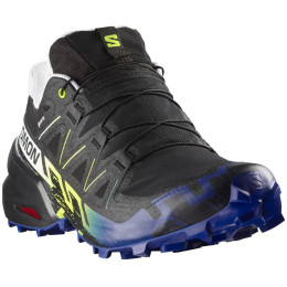 Încălțăminte de alergat pentru bărbați Salomon Speedcross 6 Gore-Tex negru/albastru Black / Surf The Web / Safety Yellow