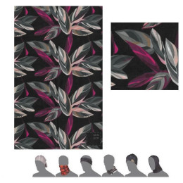 Fular Sensor Tube Leaves negru