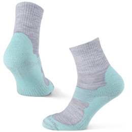 Șosete Zulu Merino Women turcoaz/gri