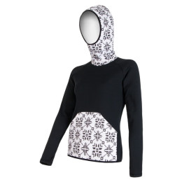 Hanorac femei Sensor Tecnostretch negru cu glugă negru