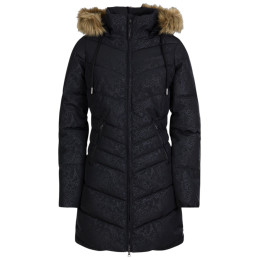 Geacă lungă de iarnă femei Fundango Puppis Padded Jacket verde/gri snake