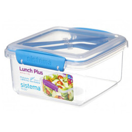 Cutie de prânz Sistema Lunch Plus To Go 1,2L albastru deschis