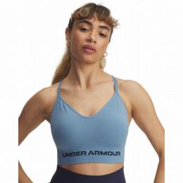 Bustieră Under Armour Vanish Seamless Low Bra albastru/gri Blue
