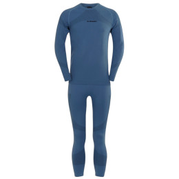 Lenjerie termică bărbați Fundango Seamless Baselayer Set albastru închis patriot blue