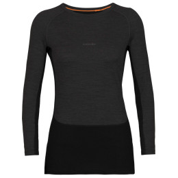 Tricou funcțional femei Icebreaker ZoneKnit™ 200 LS Crewe gri/negru