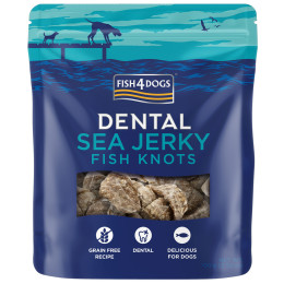 Recompense pentru câini Fish4Dogs Dental Sea Jerky Fish Knots 100g