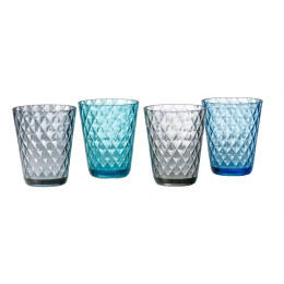 Set 4 pahare Brunner Diamond Set albastru/gri