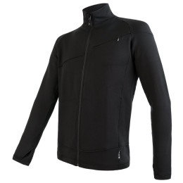 Hanorac funcțional bărbați Sensor Tecnostretch, fermoar lung negru