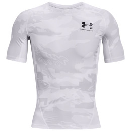 Tricou funcțional bărbați Under Armour HG Isochill Comp Print SS alb