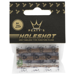 Set de reparație Peaty´s Holeshot sada náhradních knotů (6X 3Mm) maro