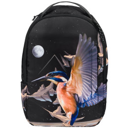 Rucsac urban Baagl eARTh Kingfisher by Caer8th negru