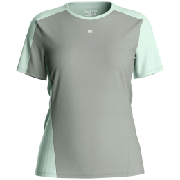 Tricou funcțional femei Ortovox 120 Cool Tec Fast Upward Ts W verde/gri Green Sage