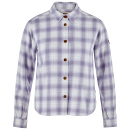 Cămașă femei Fjällräven Övik Boxy Flannel Shirt W alb/violet Eggshell-Lavender Mist