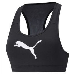 Bustieră Puma Mid Impact 4Keeps Graphic Bra PM negru/alb