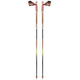 Bețe de trekking TSL Trail Carbon 4 Cork Cross portocaliu/galben