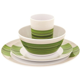 Set de cină pentru 4 pers. Outwell Blossom Picnic Set verde Pogonia Green