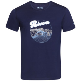 Tricou bărbați Zulu Merino River Ring 160 Short Comfy albastru Navy