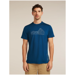 Tricou funcțional bărbați Icebreaker Merino Blend 125 Cool-Lite™ Sphere SS Tee Beta albastru ATLANTIS