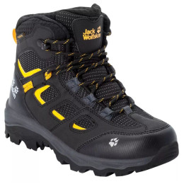 Încălțăminte copii Jack Wolfskin Vojo Texapore Mid K negru/galben black / burly yellow