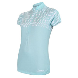 Tricou ciclism femei Sensor Cyklo Wave albastru deschis