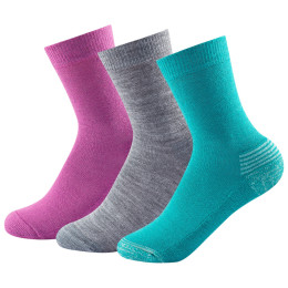 �osete copii Devold Daily Medium Kid Sock 3pk roz