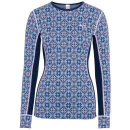 Tricou funcțional femei Kari Traa Rose LS 2.0 albastru închis Dark Navy Blue
