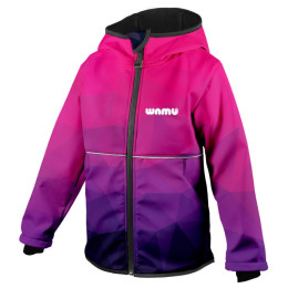 Geacă softshell copii WAMU Mozaika purple roz/violet