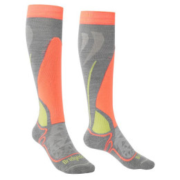 Șosete 3/4 Bridgedale Ski Junior Racer Denim gri/verde grey/neon/323