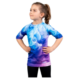 Tricou funcțional copii Drexiss All Mist Violet Coolmax albastru/violet