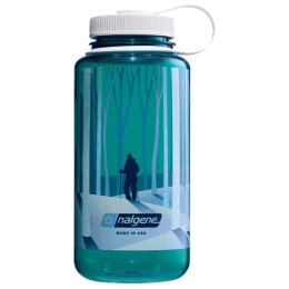 Sticlă Nalgene Wide Mouth Landscape 1000 ml albastru/verde Trout with Landscape Forest