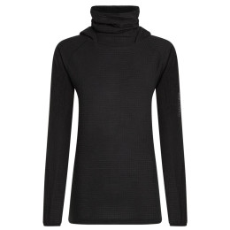 Hanorac femei Icebreaker Wom Mer 400 RealFleece Grid Pulover Hood negru Black