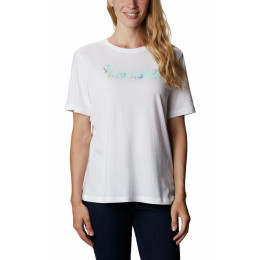 Tricou femei Columbia Bluebird Day Relaxed Crew alb WhiteWindFloralBrand