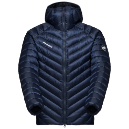 Geacă de puf bărbați Mammut Broad Peak IN Hooded Jacket Men albastru închis marine-black