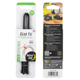 Sârmă de legat Nite Ize Gear Tie 12" negru Černá