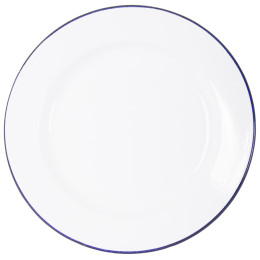 Farfurie Bo-Camp Dinner plate enamel alb/albastru Blue