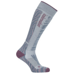Șosete femei Icebreaker W Mer Ski+ Medium OTC Mountain Contour gri/albastru Zblue/Gplum/Daw