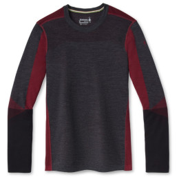 Tricou funcțional bărbați Smartwool M Intraknit Merino 200 Colorblock Crew gri/roșu