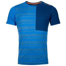Tricou funcțional bărbați Ortovox 185 Rock'N'Wool Short Sleeve albastru