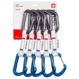 Set bulce echipate Ocún Hawk Qd Combi Bio-Dyn-Ring 15 Mm 10 Cm 5-Pack albastru/gri