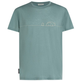 Tricou funcțional bărbați Icebreaker Merino Blend Core SS Tee Single Line Camp