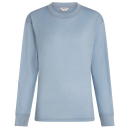 Tricou funcțional femei Icebreaker Women Mer 150 Tech Lite LS Relaxed Tee albastru deschis Zinc Blue