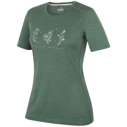 Tricou femei MOOA Merino Lyolite Bloom 150 Short verde green