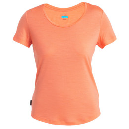 Tricou funcțional femei Icebreaker Women Merino 125 Cool-Lite™ Sphere III SS Scoop Tee portocaliu/
