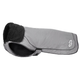 Pelerină de ploaie pentru câini Mountain Paws Reflective Fleece-Lined Dog Raincoat gri Reflective