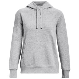 Hanorac femei Under Armour Rival Fleece Hoodie gri Mod Gray Light Heather / / White