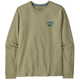 Tricou bărbați Patagonia Long-Sleeved Great Waves Responsibili-Tee verde Gumtree Green